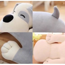 Плюшено одеяло играчка с размер 100x170, Куче - Сиво Плюшено одеяло играчка с размер 100x170, Куче - Сиво