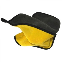 Комплект от 3 ултра плътни микрофибърни кърпи - 40 x 30 см, сиви с жълт кант