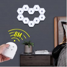 Комплект от 3 хексагонални LED спота с дистанционно управление