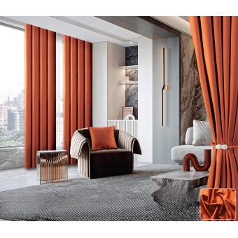 Комплект завеса, 150x245см, Зари - Оранжев