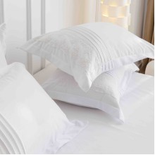 Луксозен спален комплект чаршафи от 6 части, Хармония - Бял