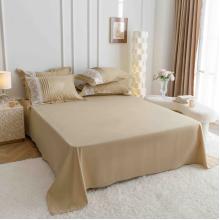 Луксозен спален комплект чаршафи от 6 части, Хармония - Беж