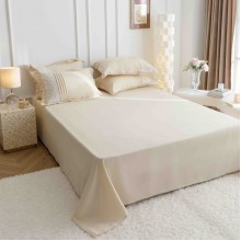 Луксозен спален комплект чаршафи от 6 части, Хармония - Крем Луксозен спален комплект чаршафи от 6 части, Хармония - Крем