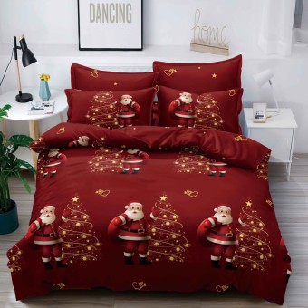  Коледен спален комплект чаршафи с ластик - Хай, 100% памук, от 6 части
