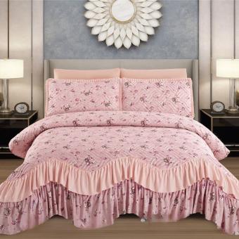 Кувертюра за спалня Клара - Розово, 100% памук, от 3 части