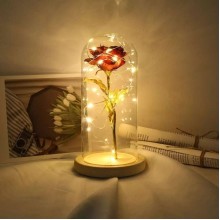 Светеща вечна роза в стъкленица - LED