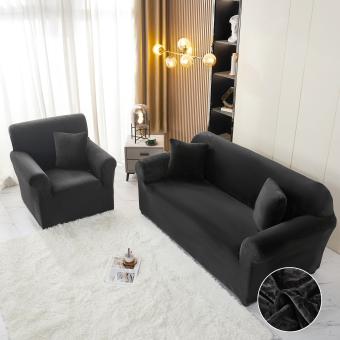 Комплект калъфи за диван и фотьойл Вера - Черен