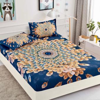 Спален комплект чаршафи с ластик, 100% памук от 3 части, Ори