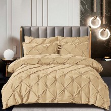Луксозен спален комплект чаршафи от 6 части, Ривера - Беж