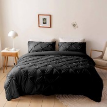 Луксозен спален комплект чаршафи от 6 части, Ривера - Черен