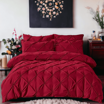 Луксозен спален комплект чаршафи от 6 части, Ривера - Ягода