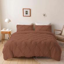 Луксозен спален комплект чаршафи от 6 части, Ривера - Карамел