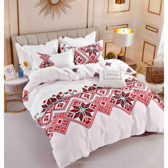 Спален комплект чаршафи с ластик, 100% памук от 6 части, Шевица - Нори