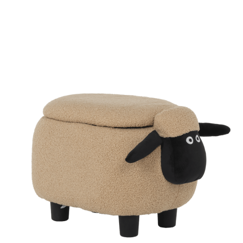 Детска табуретка с ракла - тъмно бежова овца Детска табуретка с ракла - тъмно бежова овца