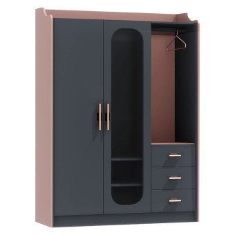 Трикрилен детски гардероб VALENCIA