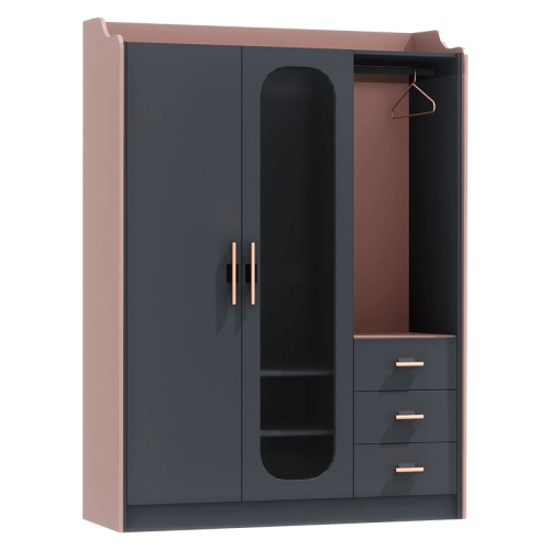 Трикрилен детски гардероб VALENCIA Трикрилен детски гардероб VALENCIA