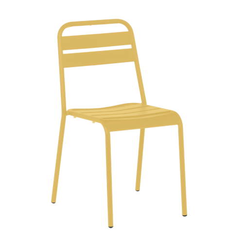 Метален градински стол ABA - жълт