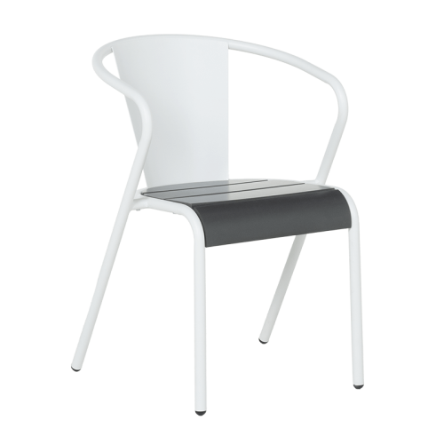 Метален градински стол KADUNA - бял