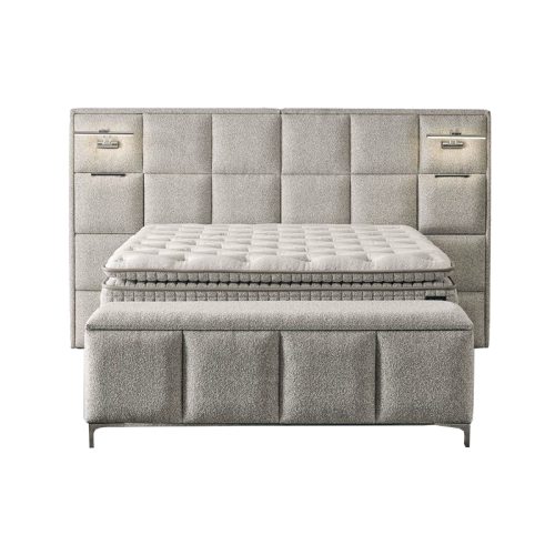 Тапицирана спалня с матрак I SLEEP 160 х 200 - шампанско 318