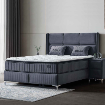 Тапицирана спалня с матрак BELLA 160 x 200 - графит 29