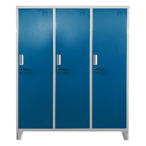 Метален шкаф Carmen CR-1604-3 JZ - сив / син Метален шкаф Carmen CR-1604-3 JZ - сив / син