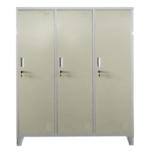 Метален шкаф Carmen CR-1604-3 JZ - сив / бежов