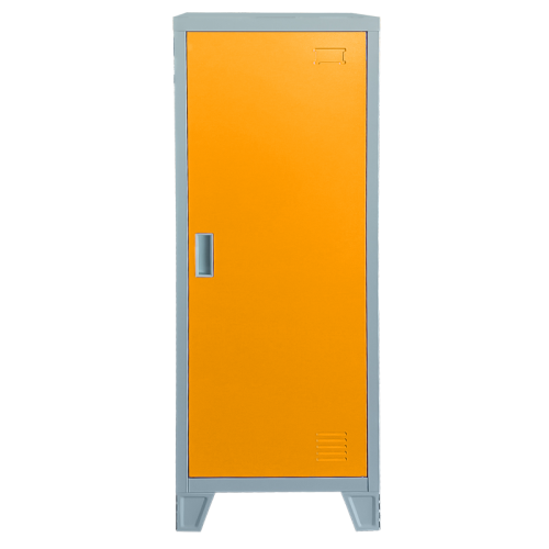 Метален шкаф Carmen CR-1605-1 JZ - сив / оранжев