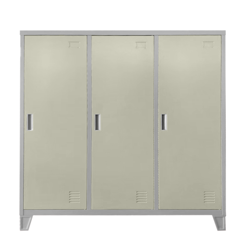 Метален шкаф Carmen CR-1605-3 JZ - сив / бежов