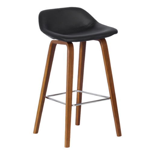 Бар стол Carmen 3088 - орех - черен