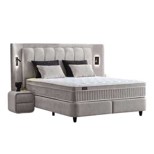 Тапицирана спалня с матрак JULIE 180 x 200 - Перла SY Тапицирана спалня с матрак JULIE 180 x 200 - Перла SY