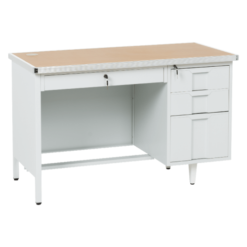 Метално бюро Carmen CR-1318 L - сиво / бук Метално бюро Carmen CR-1318 L - сиво / бук