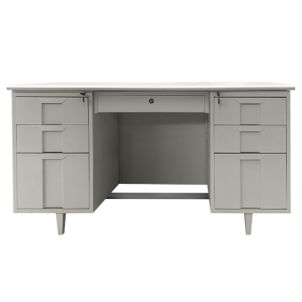 Метално бюро Carmen CR-1319 L - сиво