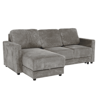 Ъглов разтегален диван BUMBA - сив Е13