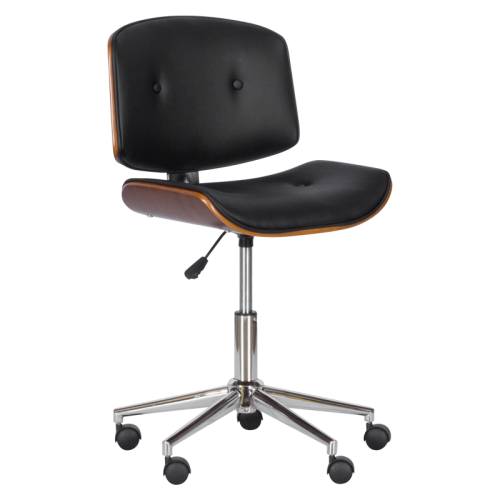 Работен офис стол Carmen 6403 - орех - черен Работен офис стол Carmen 6403 - орех - черен