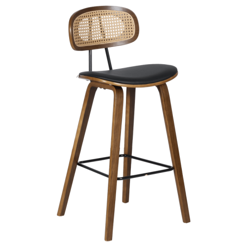 Бар стол Carmen 4029 - орех/черен Бар стол Carmen 4029 - орех/черен