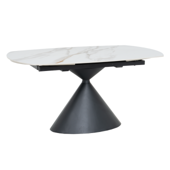 Разтегателна трапезна маса UPATA - бяла