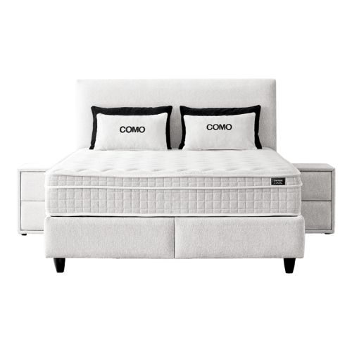 Тапицирана спалня с матрак COMO 160 x 200 - слонова кост AN