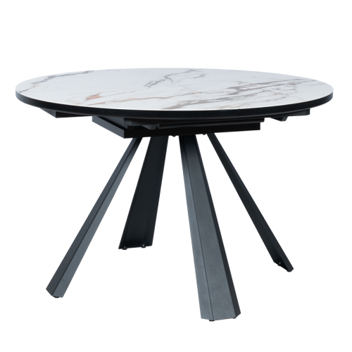 Разтегателна трапезна маса DOMINIK - бяла