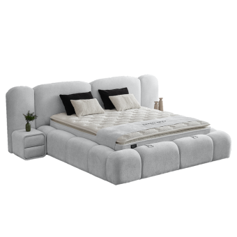 Тапицирана спалня с матрак BUMBY 160 x 200 - светлосив  21