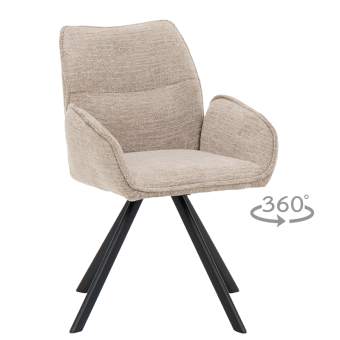 Трапезен стол ULSAN - бежов L64