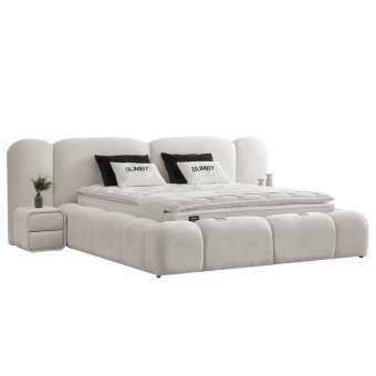 Тапицирана спалня с матрак BUMBY 180 x 200 - бял 01