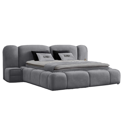 Тапицирана спалня с матрак BUMBY 180 x 200 - сив 13