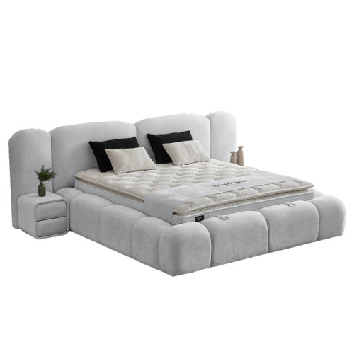Тапицирана спалня с матрак BUMBY 180 x 200 - светлосив 21 Тапицирана спалня с матрак BUMBY 180 x 200 - светлосив 21