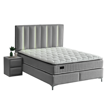 Тапицирана спалня с матрак MINI MOONLIGHT 160 х 200 - сив 620