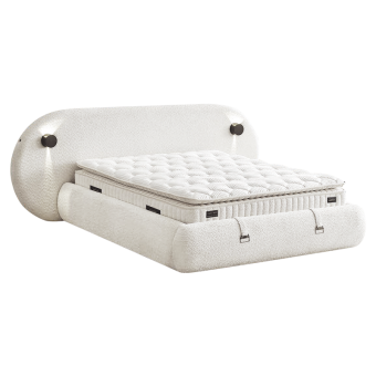 Тапицирана спалня с матрак LUMERA 160 х 200 - шампанско 318