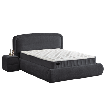 Тапицирана спалня с матрак NOVA 140 х 200 - сив 18