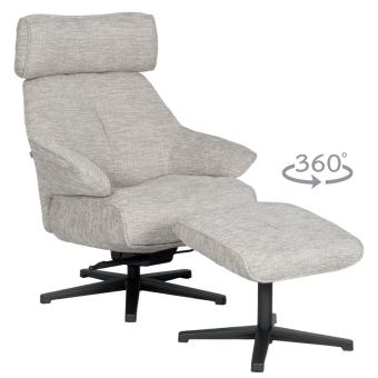 Кресло с табуретка OVAR - бежово