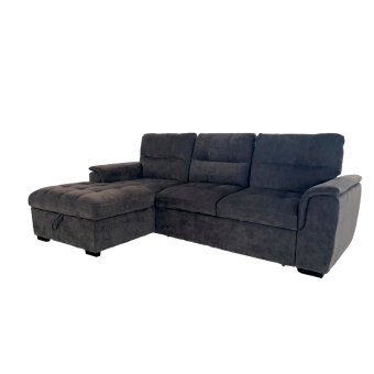 Ъглов разтегателен диван BENI ляв - графит