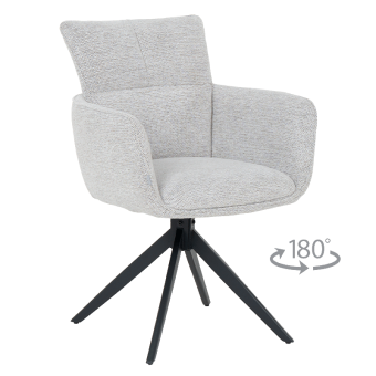 Трапезен стол GILES - бял меланж