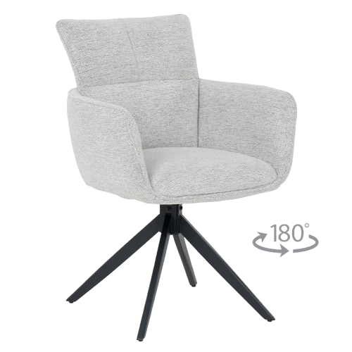 Трапезен стол GILES - бял меланж